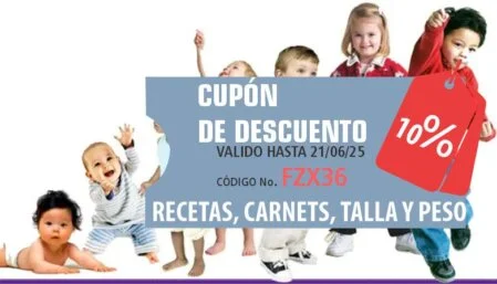 Cupón de descuento impreso con 10% de rebaja en servicios de impresión