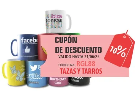 Cupón de descuento impreso con 10% de rebaja en servicios de impresión
